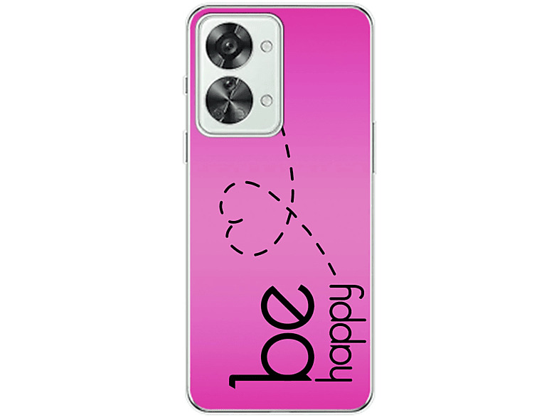 Backcover, DESIGN Nord Case, Pink Happy OnePlus, Be KÖNIG 2T,