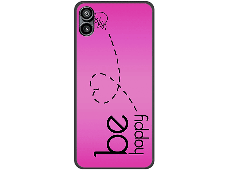 KÖNIG DESIGN Case, Backcover, 1, Be Phone Pink Happy Nothing