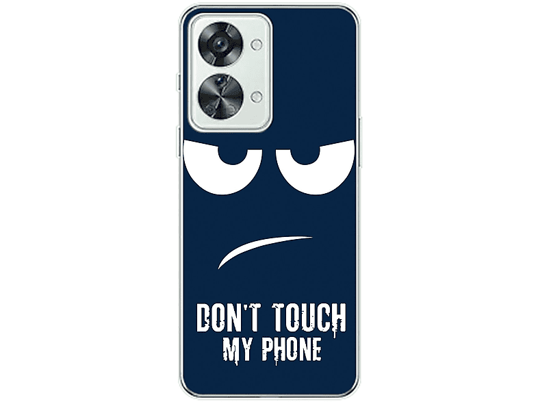 KÖNIG DESIGN Case, Backcover, OnePlus, Nord 2T, Dont Touch My Phone Blau
