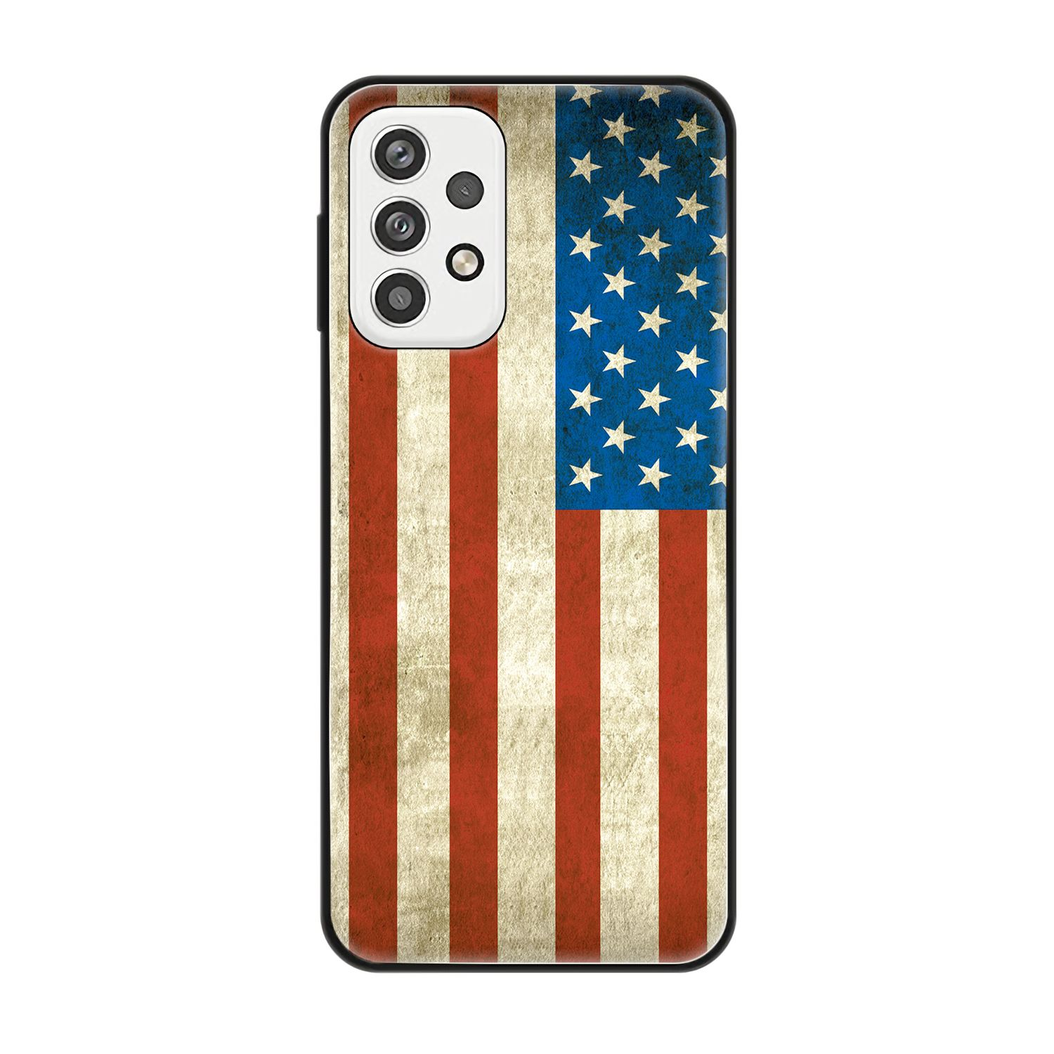 Galaxy DESIGN Case, KÖNIG Samsung, A23, Flagge USA Backcover,