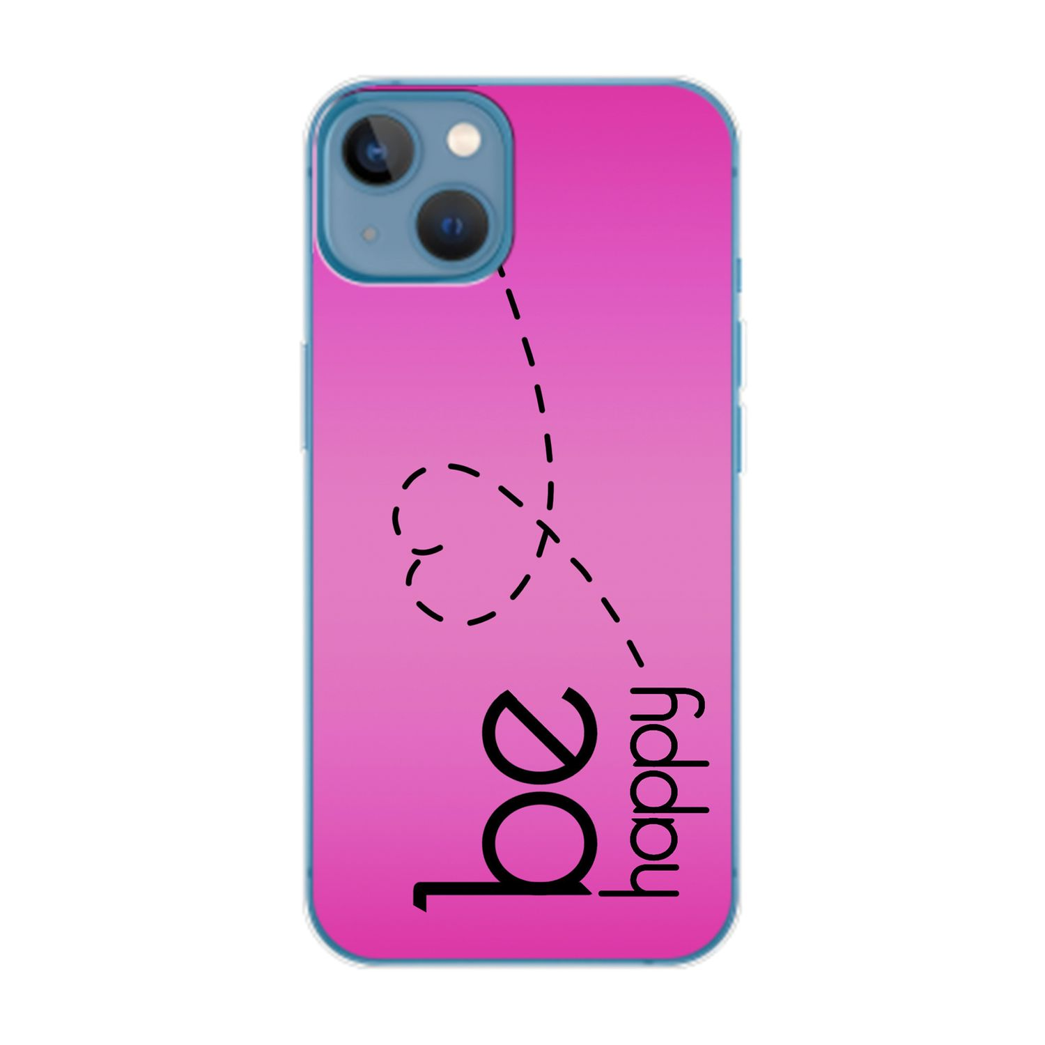 KÖNIG DESIGN iPhone Apple, Pink Backcover, Case, Be Happy 14 Plus