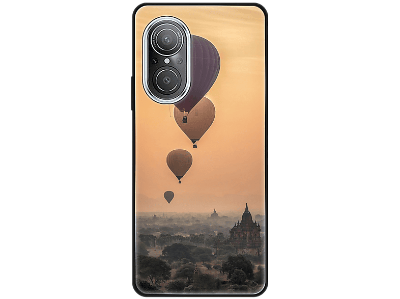 KÖNIG DESIGN Case, 9 Huawei, SE, Heißluftballons Backcover, nova