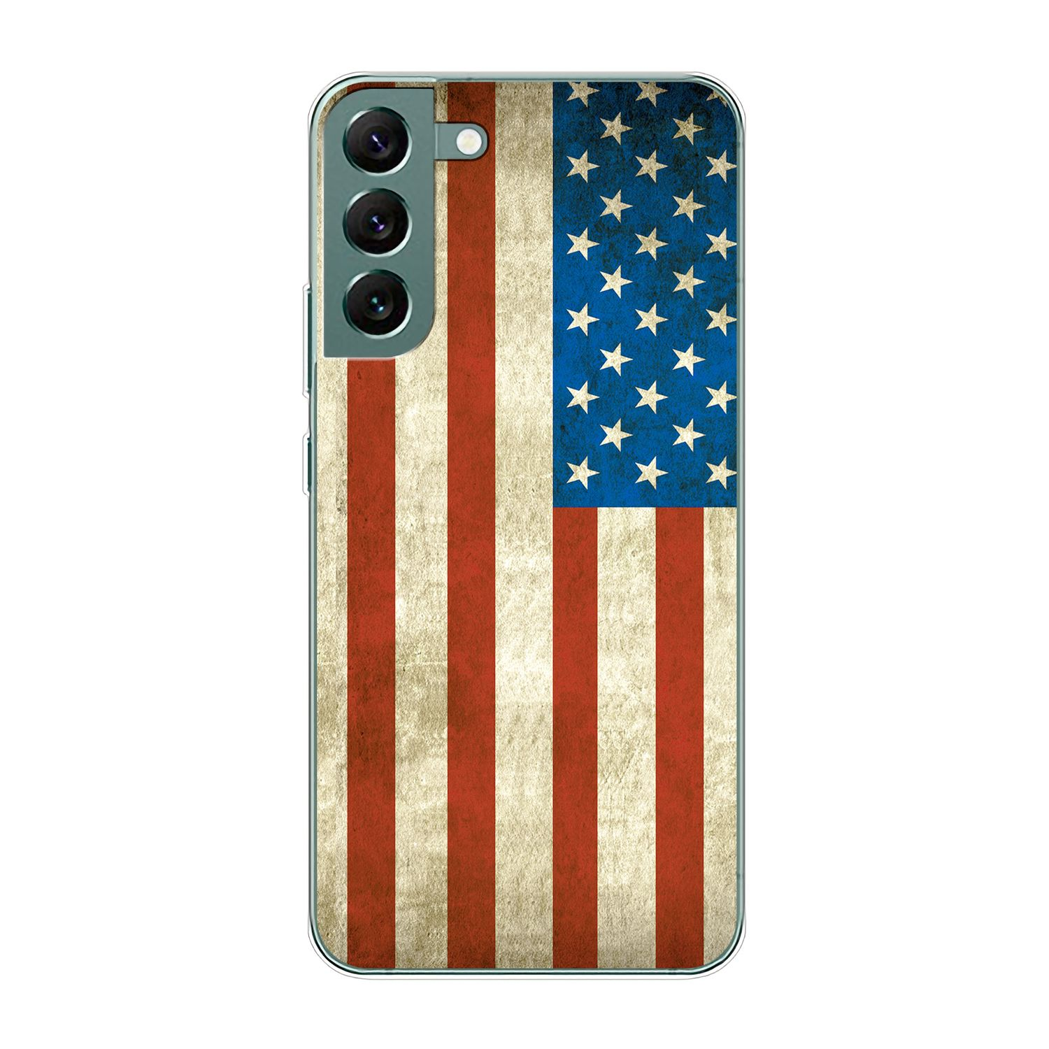 KÖNIG DESIGN Case, Samsung, Backcover, 5G, S22 USA Galaxy Flagge Plus