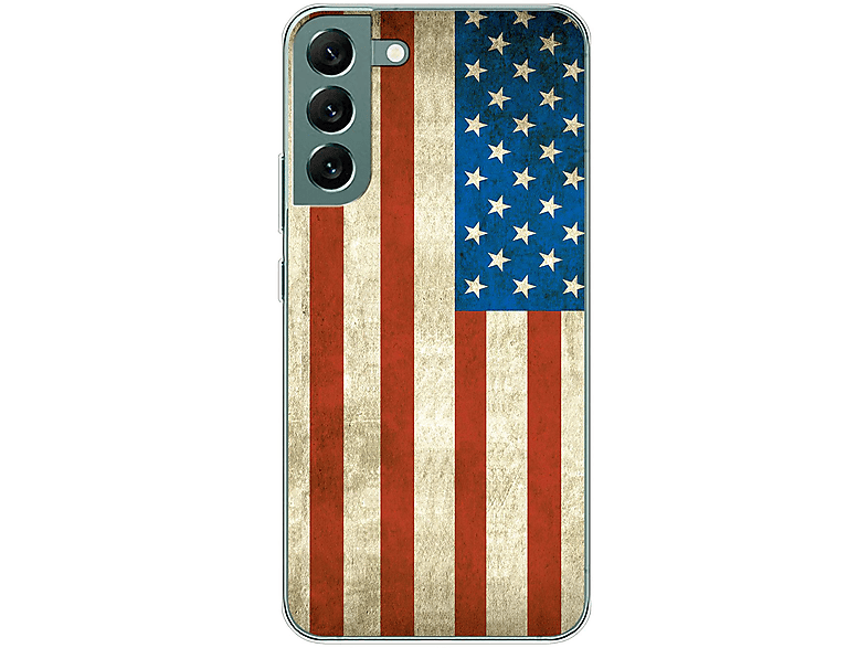 KÖNIG DESIGN Case, Samsung, Backcover, 5G, S22 USA Galaxy Flagge Plus