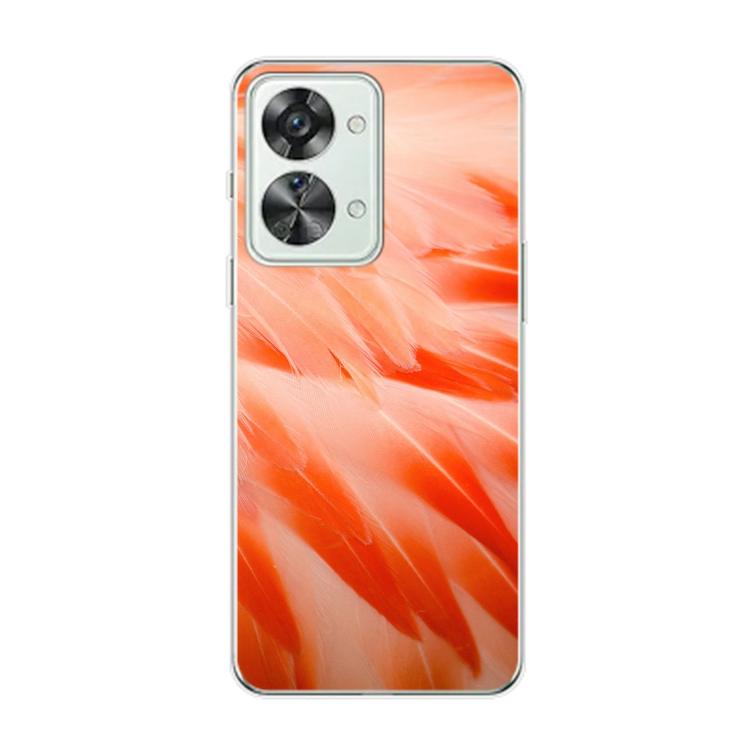 KÖNIG DESIGN Case, Backcover, OnePlus, Flamingo Federn 2T, Nord