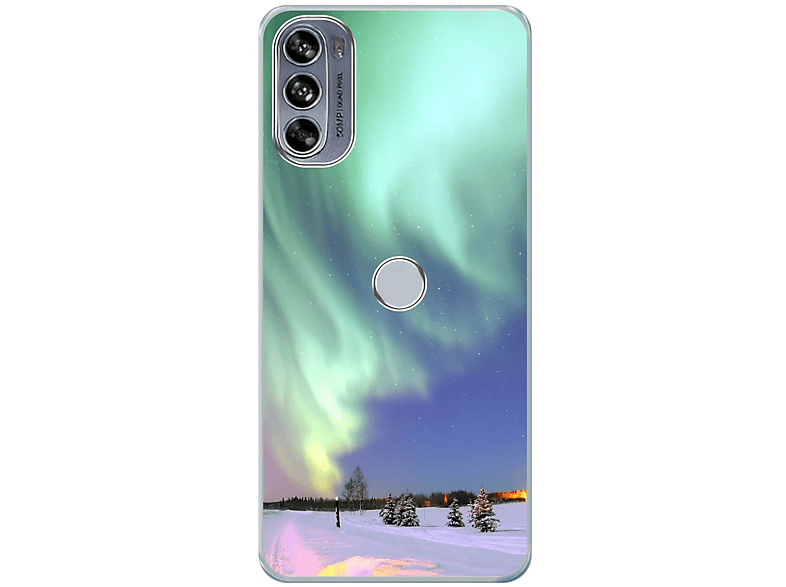 KÖNIG DESIGN Case, Backcover, Motorola, Moto Edge 30 Pro, Polarlichter | Backcover