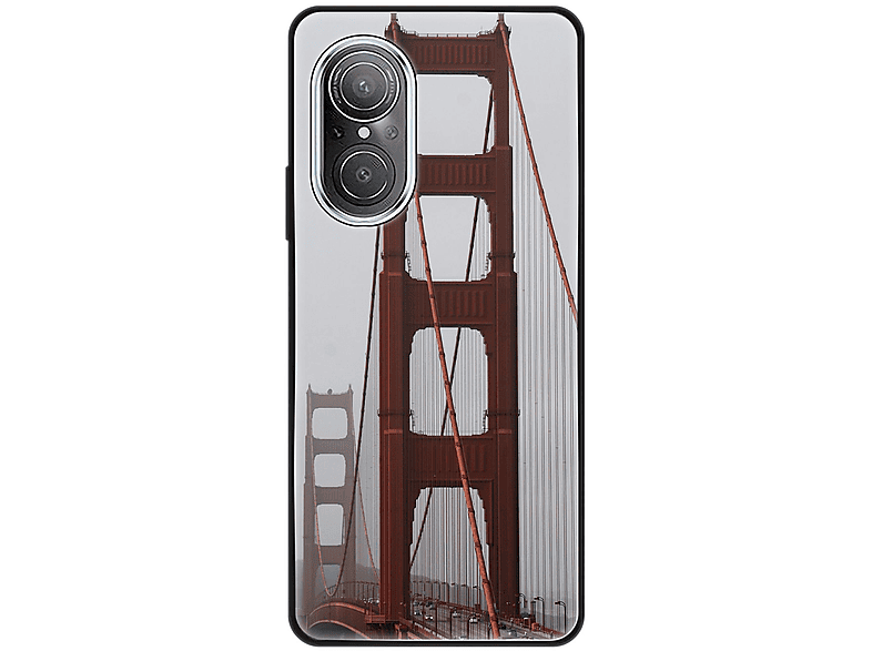 KÖNIG DESIGN Case, Backcover, Huawei, nova 9 SE, Golden Gate Bridge