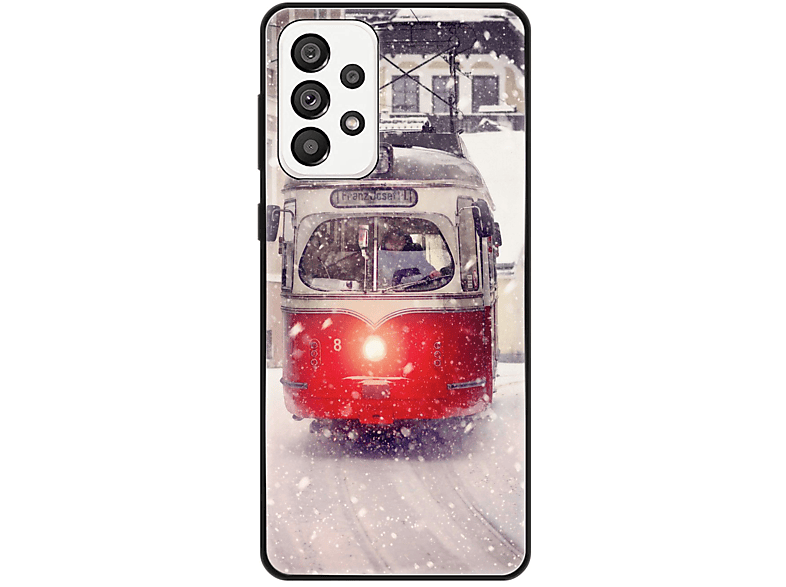 KÖNIG DESIGN Case, Backcover, Samsung, 5G, A73 Galaxy Straßenbahn