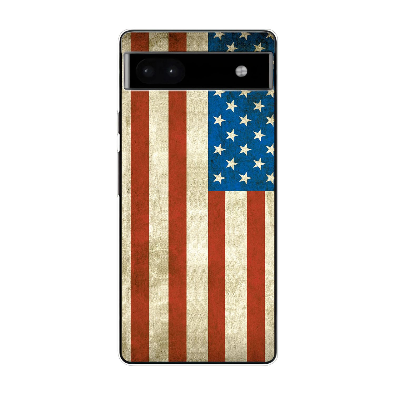 USA 6A, Google, Backcover, KÖNIG Flagge Pixel DESIGN Case,