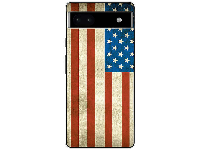 KÖNIG 6A, Google, Pixel USA Case, DESIGN Flagge Backcover,