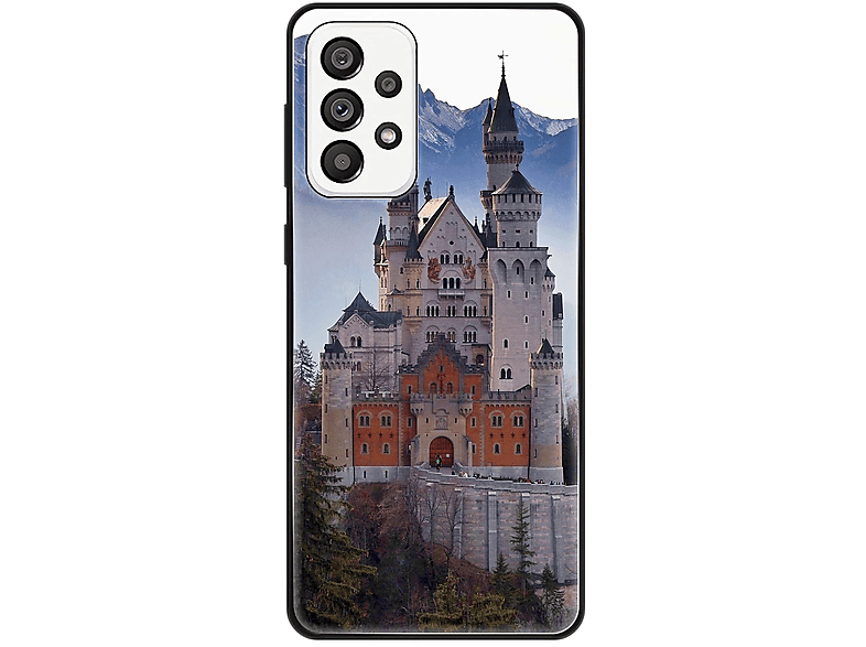 KÖNIG DESIGN Case, Backcover, Samsung, Neuschwannstein A73 Galaxy Schloß 5G