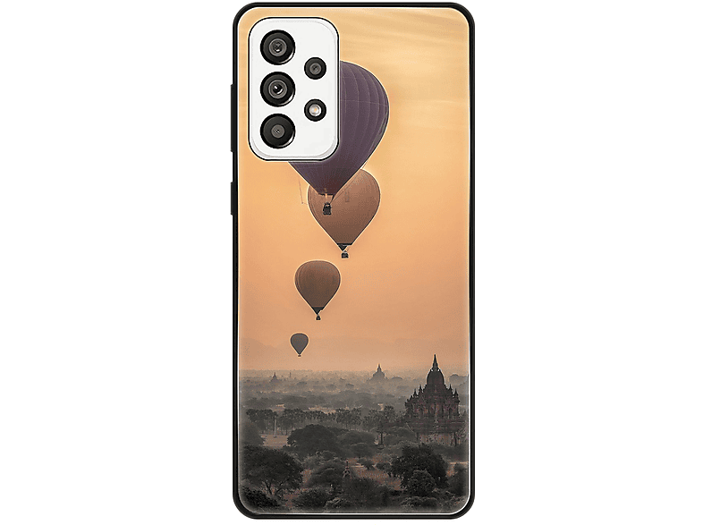 A73 5G, Samsung, DESIGN KÖNIG Galaxy Case, Backcover, Heißluftballons