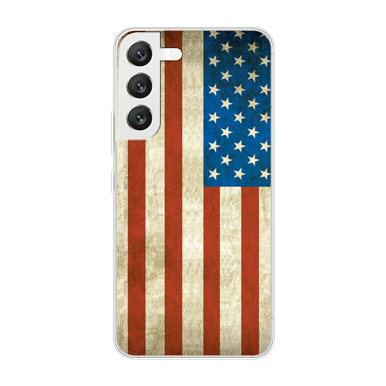 KÖNIG DESIGN 5G, Case, Galaxy Flagge Backcover, S22 USA Samsung
