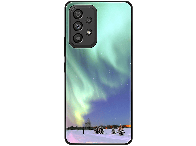 Backcover, DESIGN Polarlichter A53 Case, KÖNIG 5G, Galaxy Samsung,