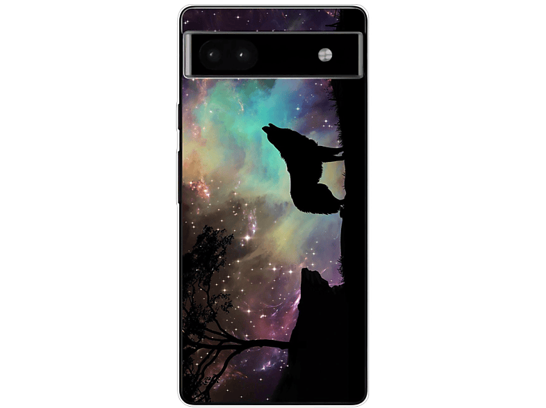 KÖNIG DESIGN Case, Backcover, Google, Wolf Pixel 6A, Abendhimmel