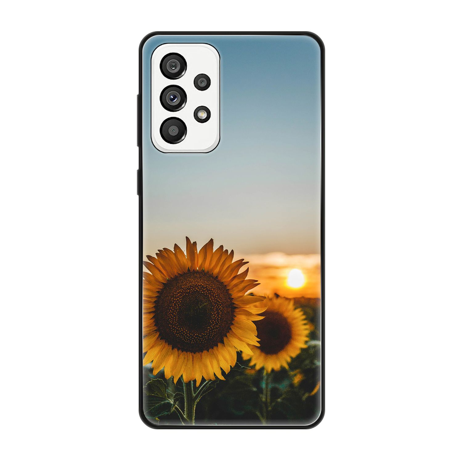 Galaxy Samsung, Backcover, Case, A73 Sonnenblumen KÖNIG DESIGN 5G,