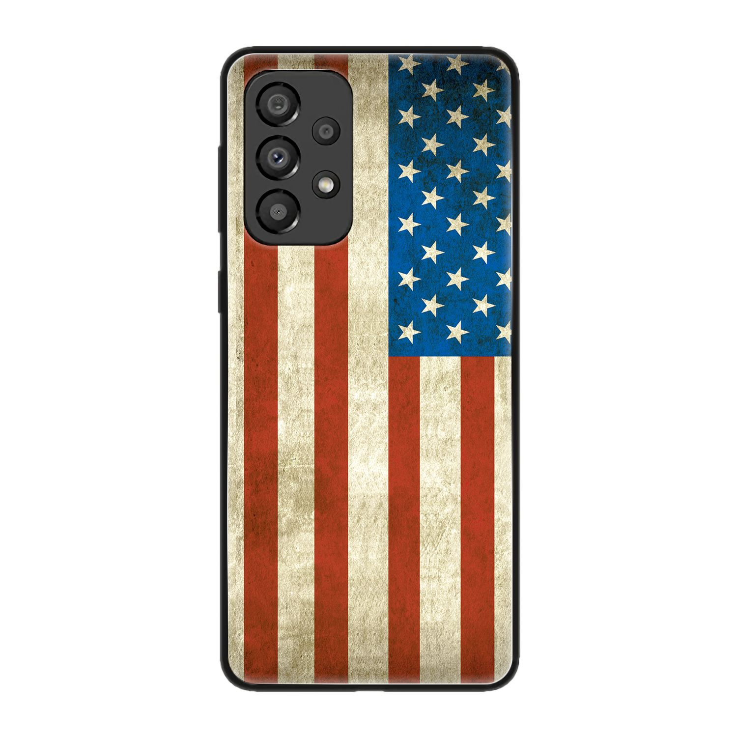 KÖNIG DESIGN Case, Backcover, 5G, Galaxy USA Flagge A33 Samsung