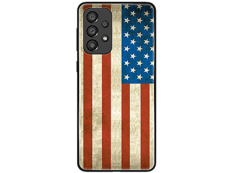 KÖNIG DESIGN Galaxy Backcover, 5G, Case, USA Samsung, A33 Flagge