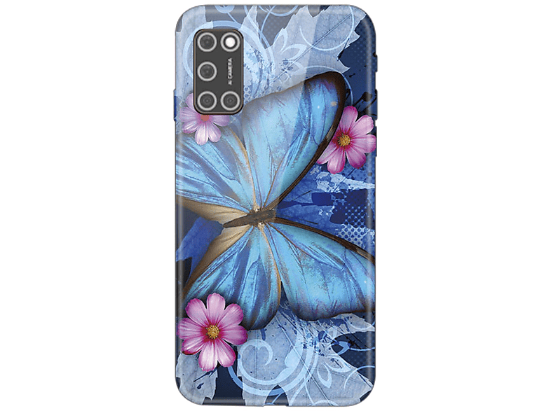 Backcover, realme, C35, KÖNIG Case, Blau DESIGN Schmetterling