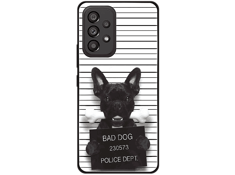 KÖNIG DESIGN Bad Dog Backcover, 5G, Bulldogge Galaxy A53 Samsung, Case