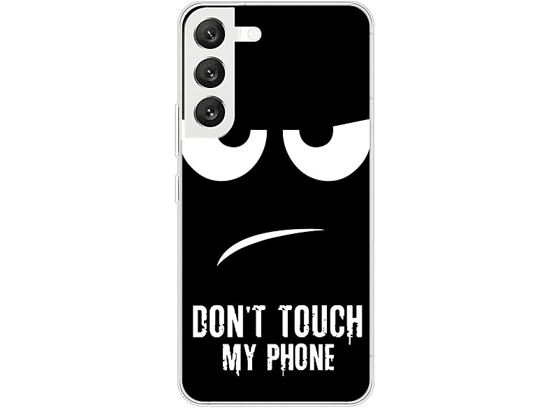 KÖNIG DESIGN Case, Backcover, Samsung, Galaxy S22 5G, Dont Touch My Phone Schwarz