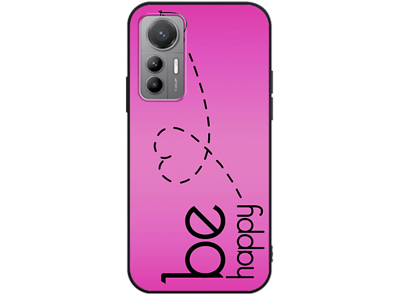 KÖNIG DESIGN Case, Backcover, Xiaomi, 12 Lite, Be Happy Pink