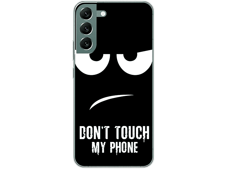 Backcover, Samsung, Schwarz Phone S22 DESIGN My Case, KÖNIG Dont Touch 5G, Plus Galaxy