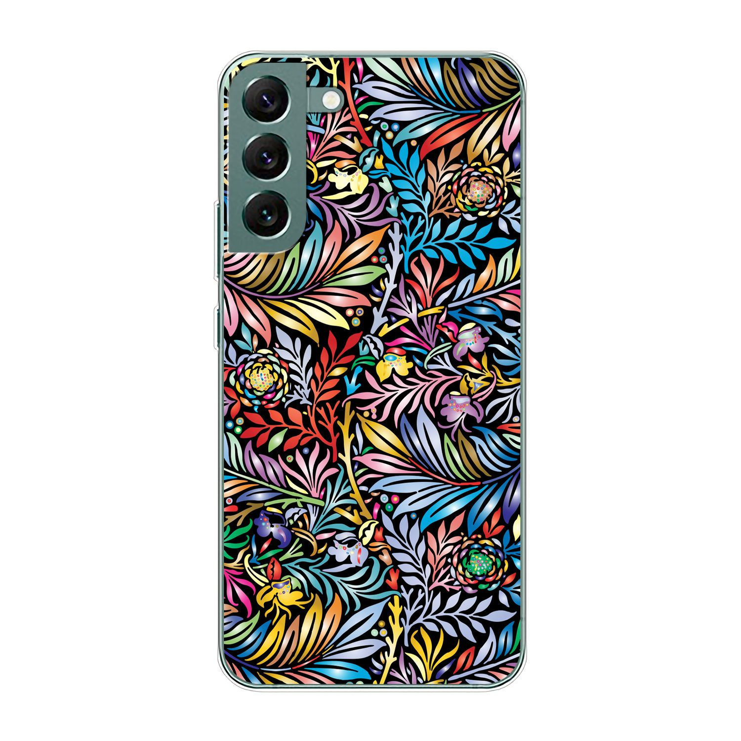KÖNIG DESIGN Case, S22 Samsung, Plus Galaxy Blumenmuster 5G, Backcover