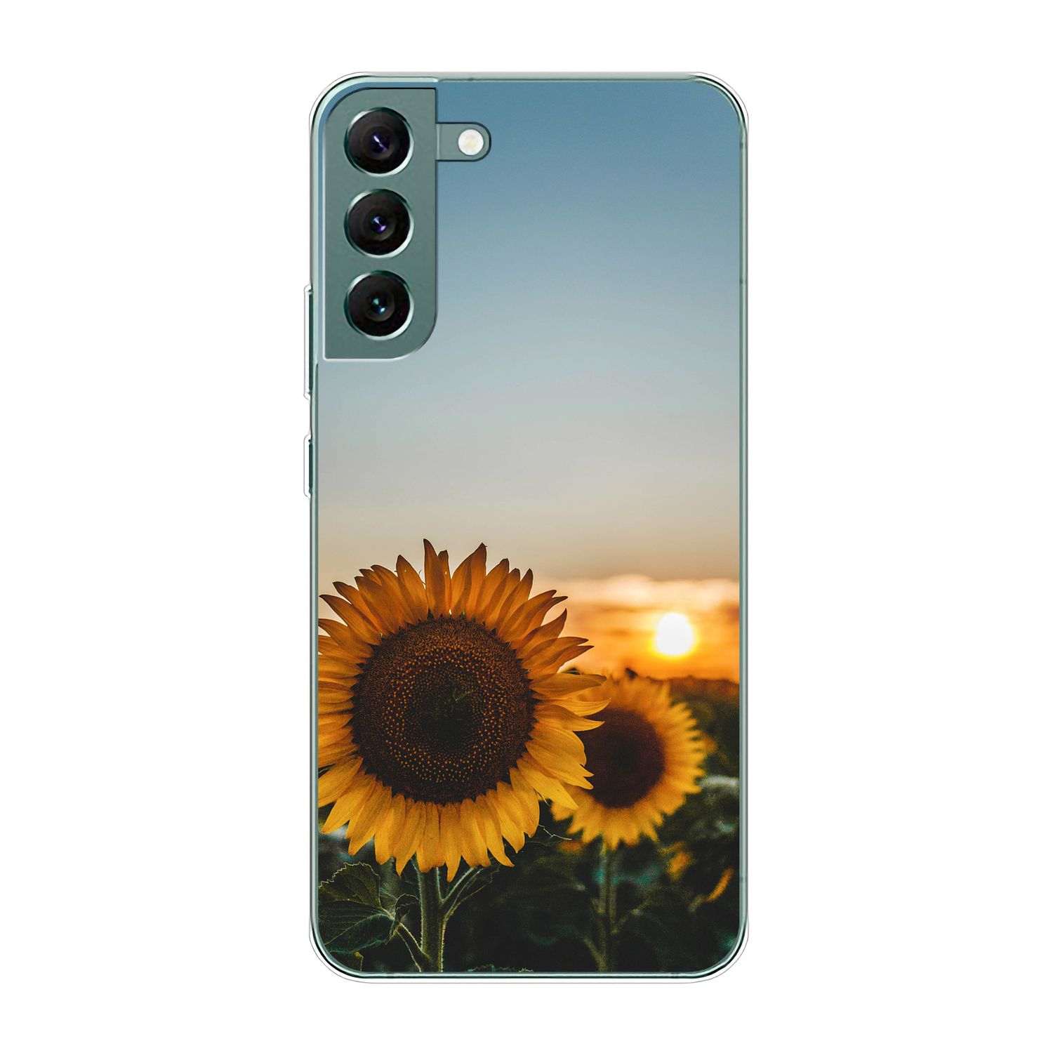 KÖNIG DESIGN Backcover, Plus Samsung, Sonnenblumen Case, S22 Galaxy 5G,