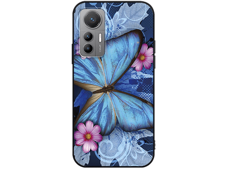 Schmetterling 12 Backcover, Xiaomi, Blau Lite, Case, DESIGN KÖNIG