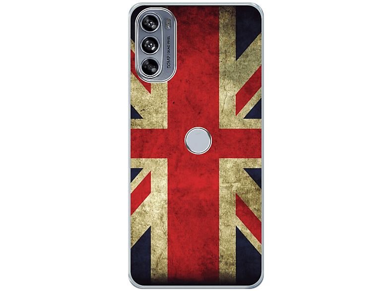 Backcover, 30 Moto DESIGN KÖNIG Flagge Case, Pro, Edge Motorola, England