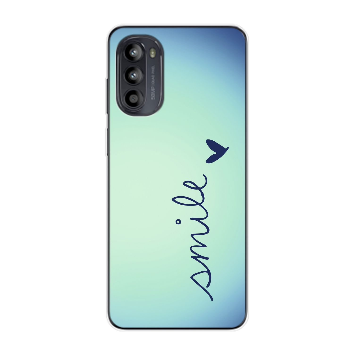 KÖNIG DESIGN Case, Moto Motorola, Blau G62, Backcover, Smile