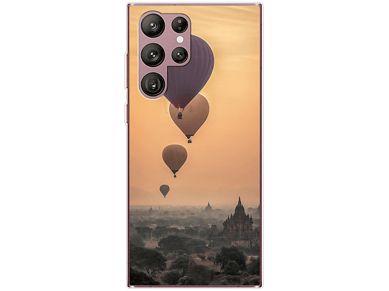 Case, Backcover, Galaxy S22 5G, DESIGN Heißluftballons Samsung, Ultra KÖNIG