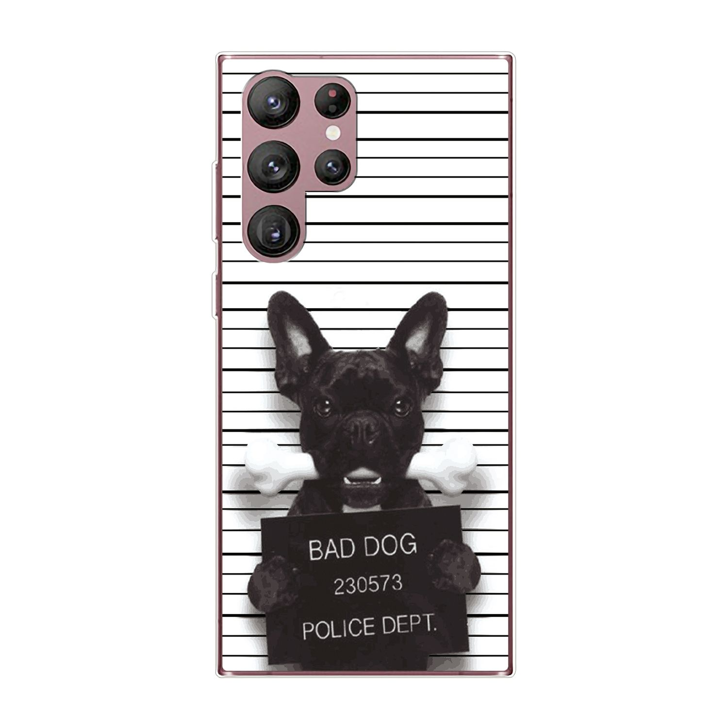 KÖNIG DESIGN Samsung, Backcover, 5G, S22 Ultra Galaxy Bulldogge Dog Bad Case