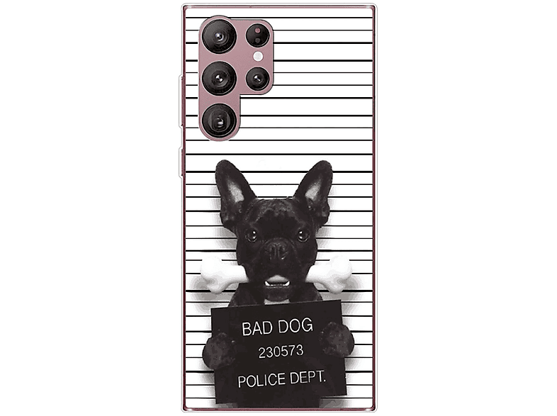 KÖNIG DESIGN Case, Backcover, Ultra S22 Dog Bulldogge Samsung, 5G, Galaxy Bad