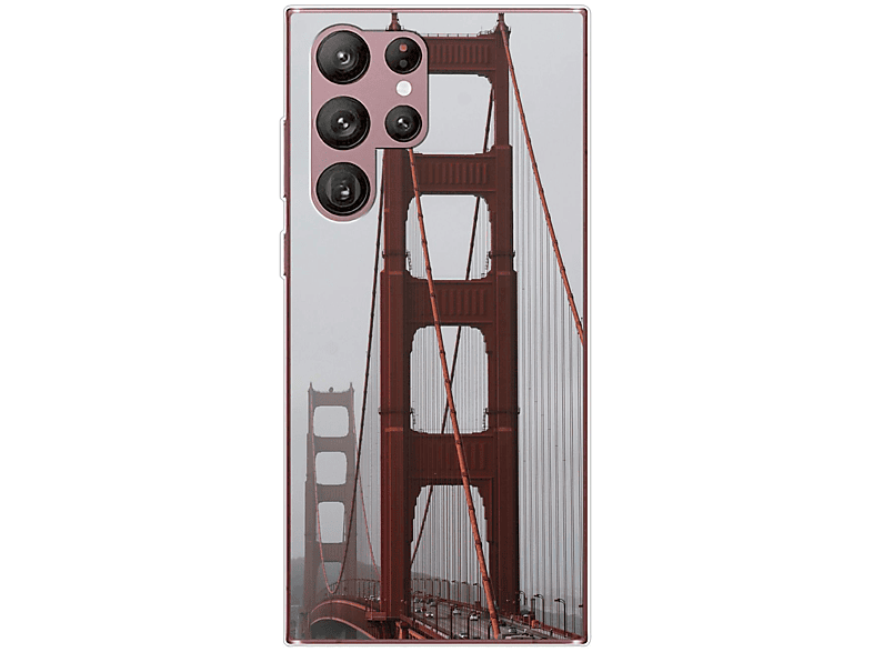 Samsung, KÖNIG 5G, Golden Gate Backcover, DESIGN S22 Galaxy Bridge Ultra Case,