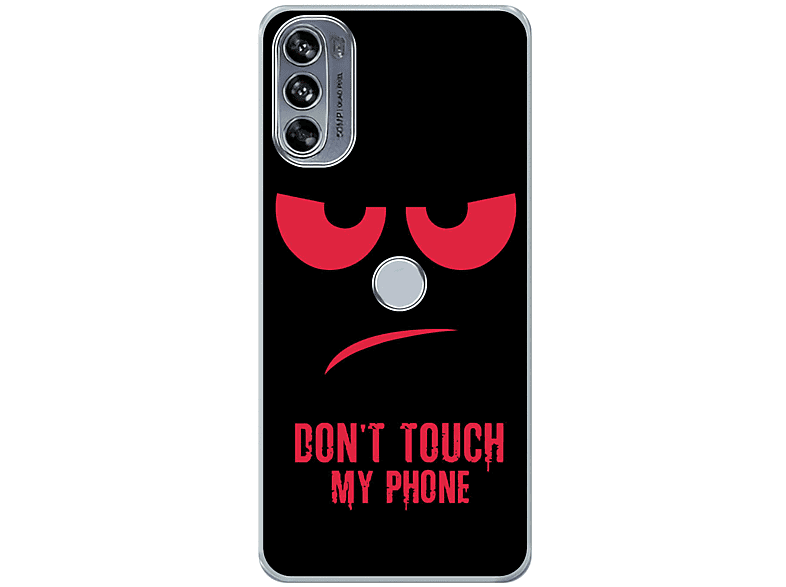 KÖNIG DESIGN Case, Backcover, Motorola, Moto Edge 30 Pro, Dont Touch My Phone Rot