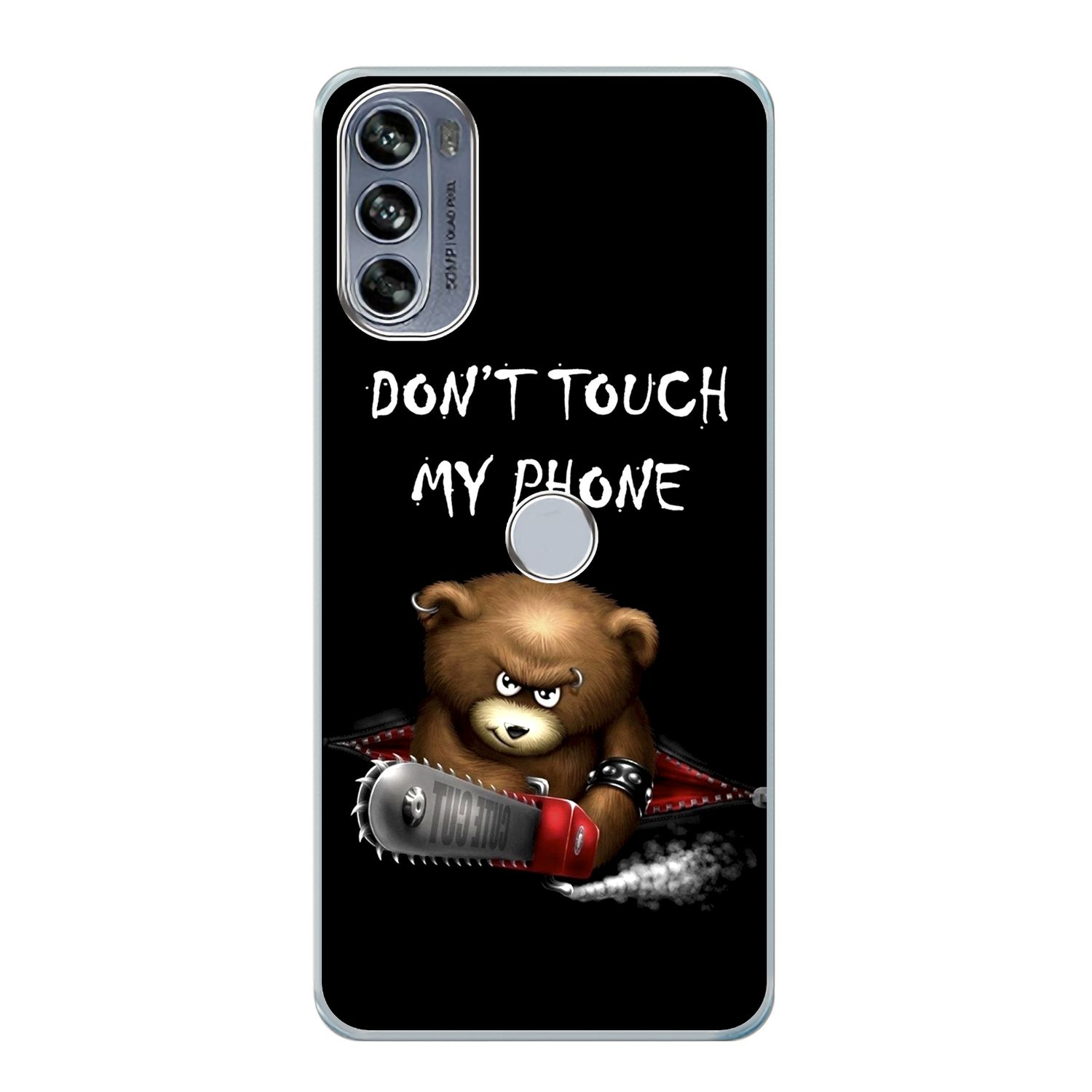 KÖNIG DESIGN Case, Schwarz My Pro, Dont Edge Touch Phone Bär Backcover, Moto Motorola, 30