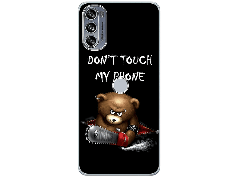 My Moto Touch Backcover, Pro, DESIGN Schwarz Motorola, Bär Case, Dont Edge KÖNIG Phone 30