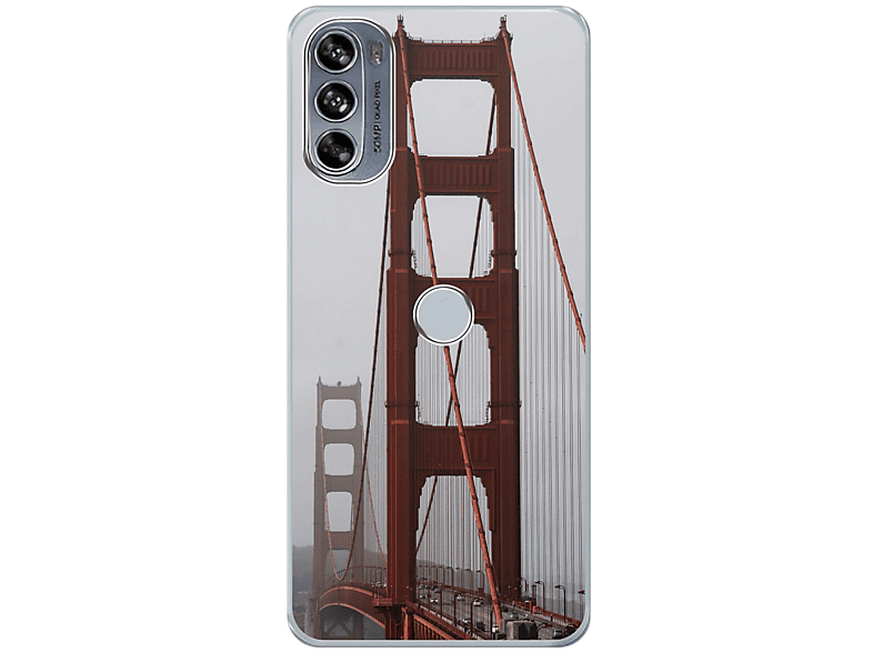 KÖNIG DESIGN Case, Backcover, Motorola, Moto Edge 30 Pro, Golden Gate Bridge