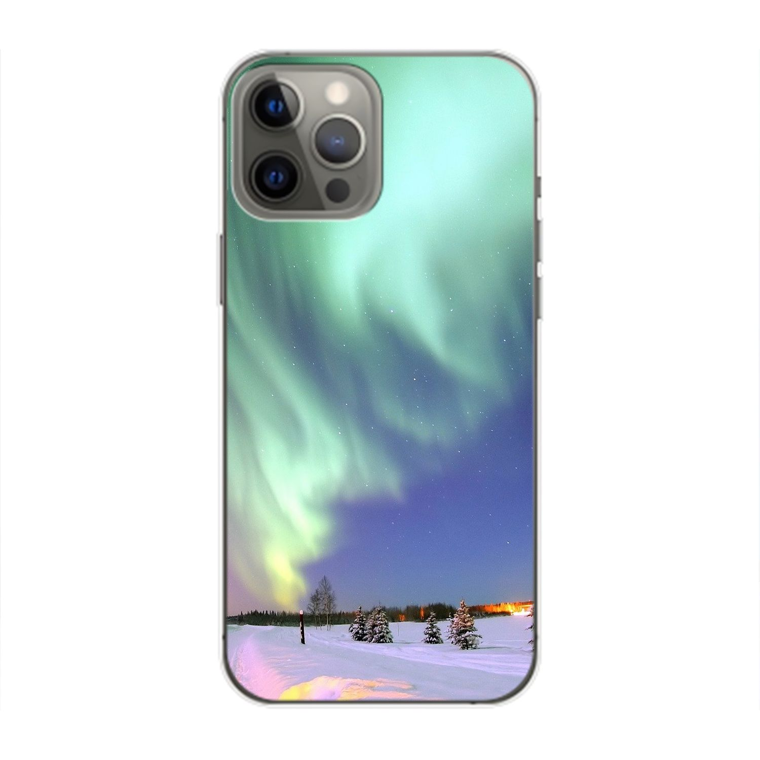 KÖNIG DESIGN Case, Apple, Polarlichter iPhone Pro Backcover, 14 Max