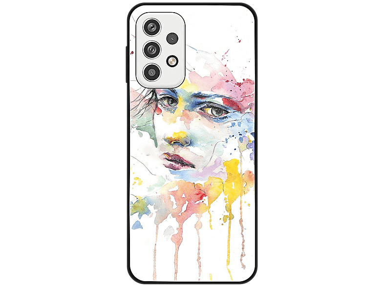 KÖNIG DESIGN Case, Galaxy A23, Backcover, Frauengesicht Samsung