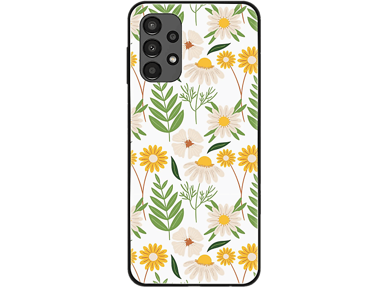 KÖNIG DESIGN Case, Backcover, Samsung, Galaxy A13 4G, Blumenmuster 2