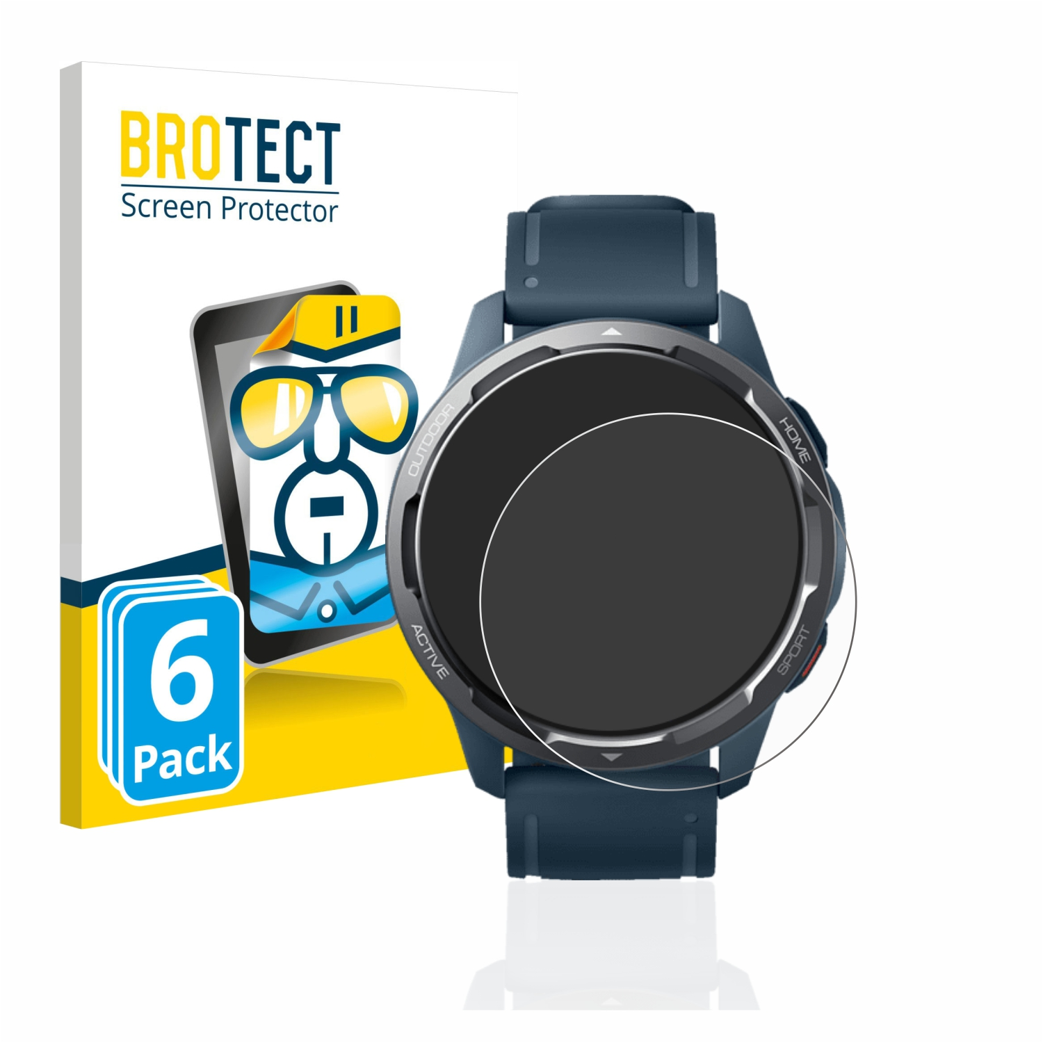 BROTECT 6x klare Schutzfolie(für Xiaomi Watch Active) S1
