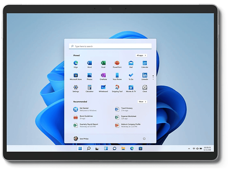 MICROSOFT SURFACE PRO 8 I5/8/128 W11, Tablet mit 13 Zoll Display,  Prozesssor, 8 GB RAM, 128 GB SSD, SSD, Platin