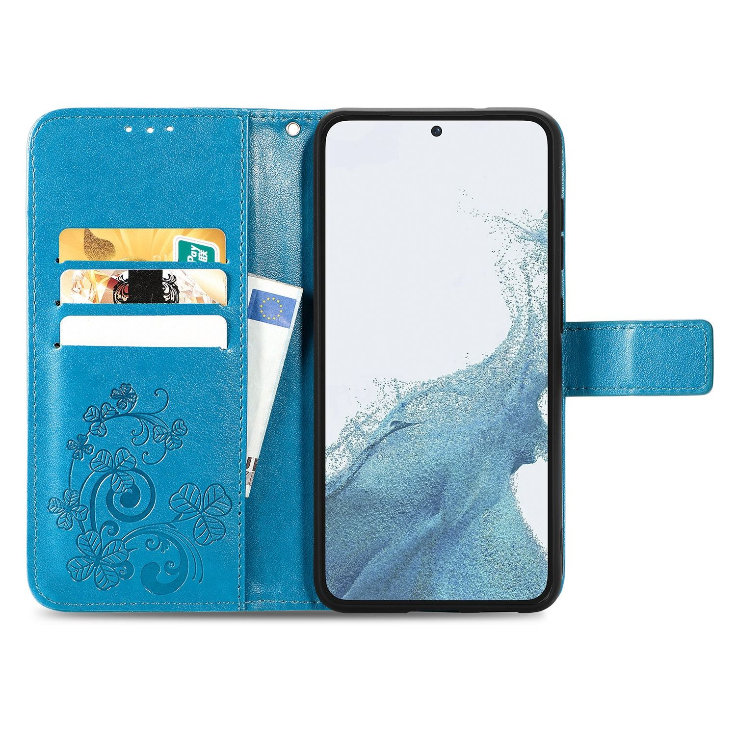 Bookcover, Blau S23 DESIGN Galaxy Samsung, Ultra, Case, Book KÖNIG
