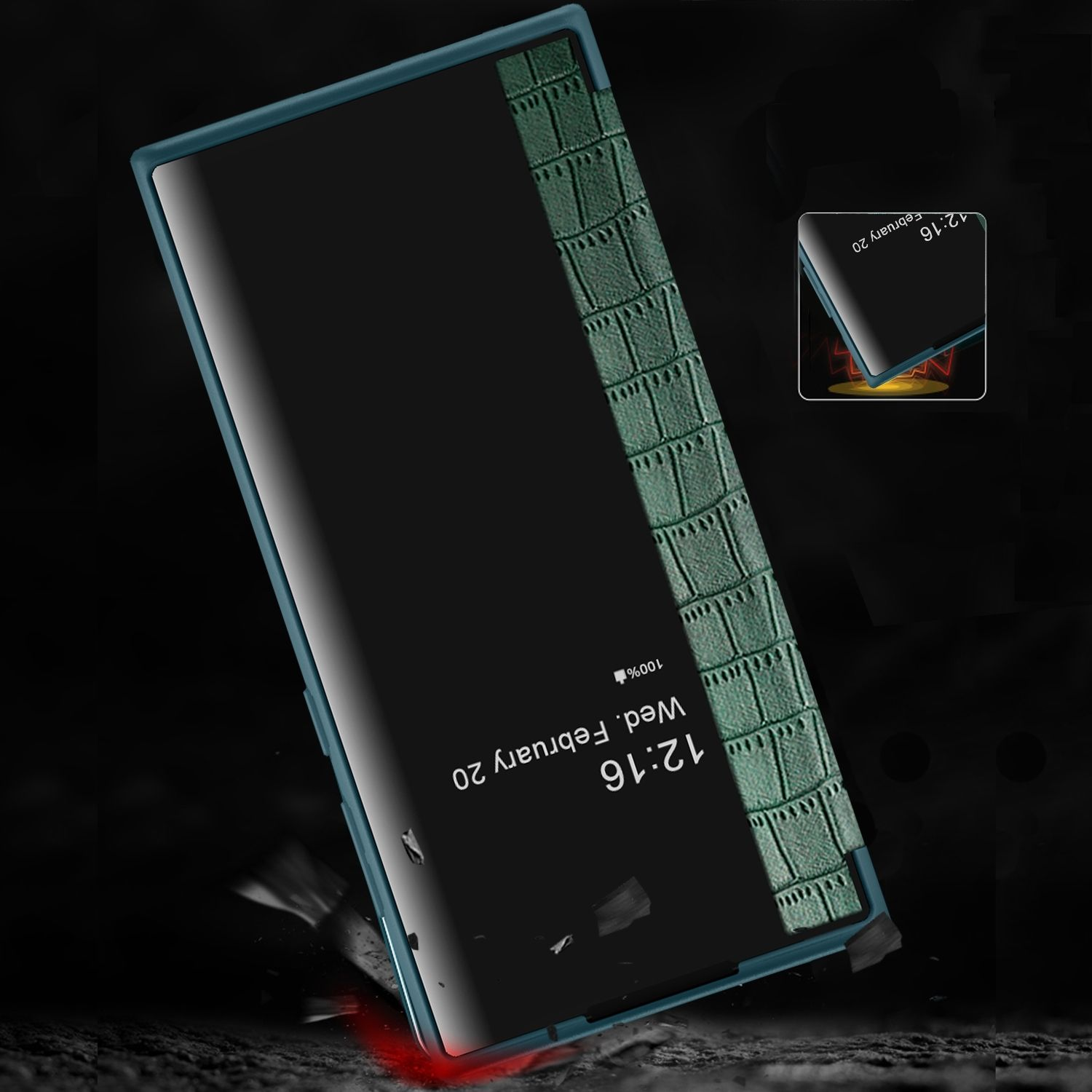 Ultra, Book Samsung, S23 KÖNIG Bookcover, DESIGN Galaxy Case, Schwarz
