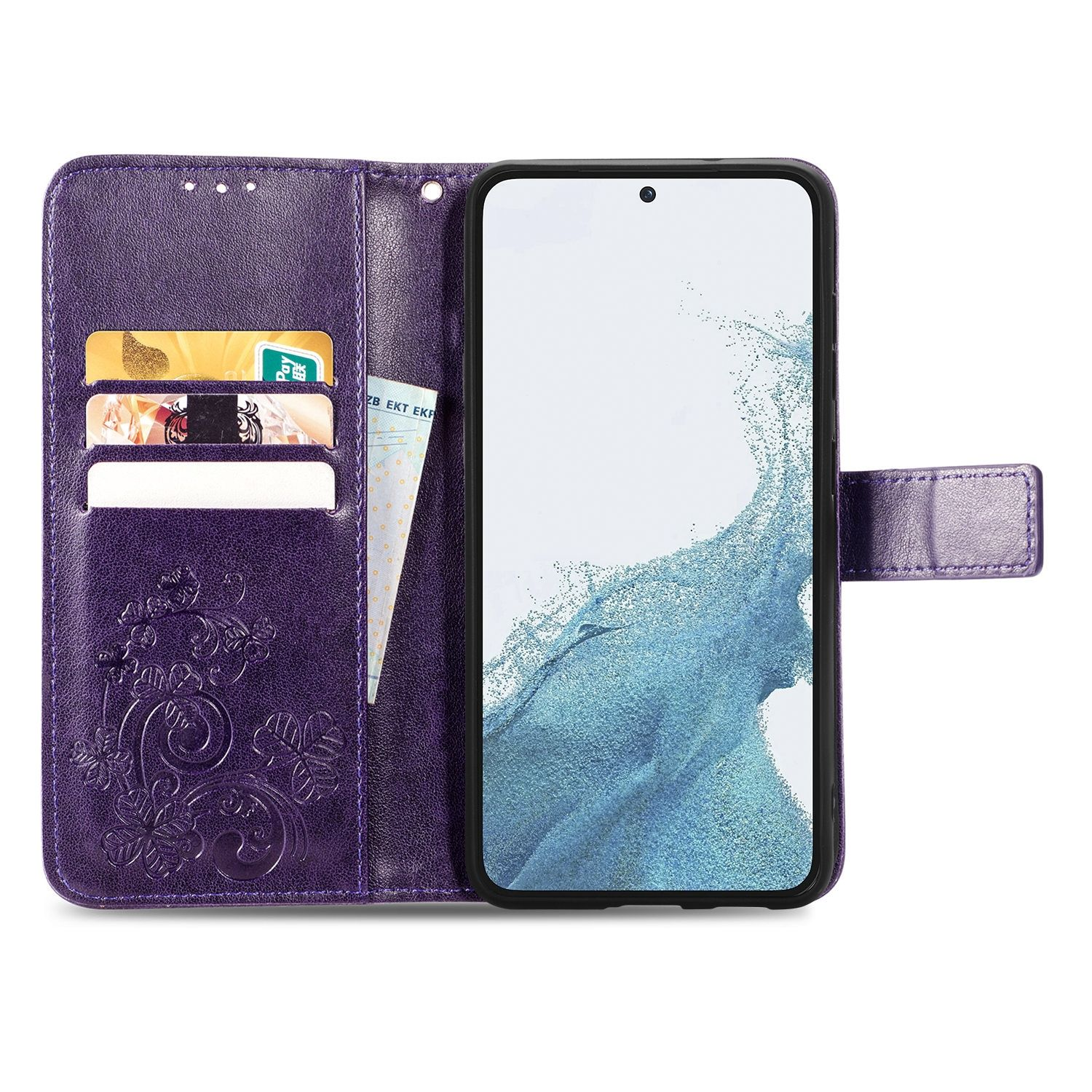 DESIGN Violett Samsung, Galaxy Bookcover, KÖNIG S23 Plus, Case, Book