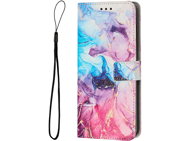 KÖNIG DESIGN Book Case, Bookcover, Samsung, Galaxy S23 Plus, Pink Violett