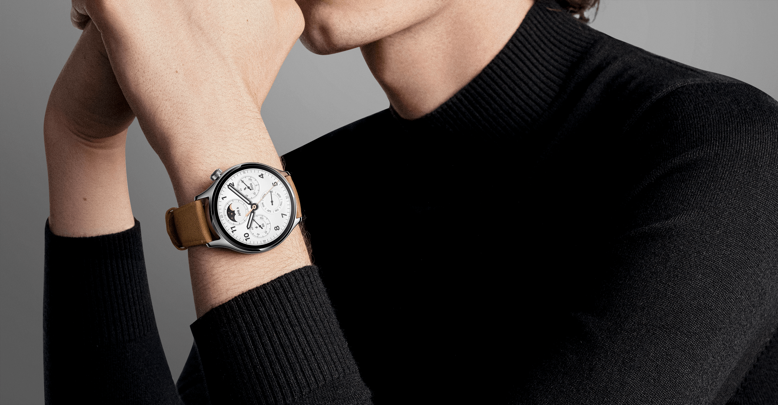 XIAOMI Watch S1 Pro GL, 205 - 135 mm, Smartwatch, Silver